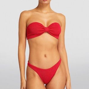 HUNZA G Strapless Jean Bikini Red